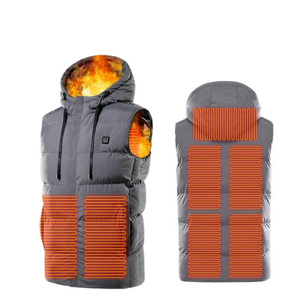XFLWAM Heated Vest 7 Heating Zones Heated Jacket for Men Women USB ...