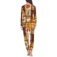 thumbnail image 3 of Renewold Warmth Long Sleeve Pajamas Set of 2 Women's Thanksgiving Turkey Pumpkins Loungewear Stylish Athletic Clothing Nightwear for Winter Fall Clothes,Buffalo Grid,Size M, 3 of 5
