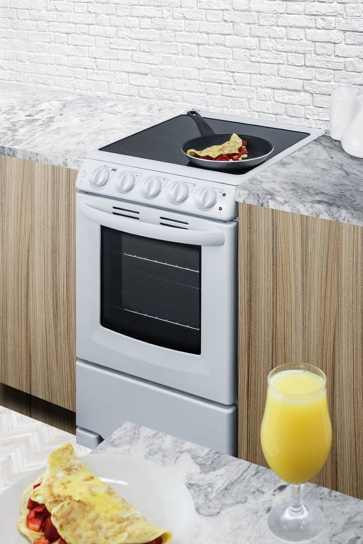 Summit 24” 2.9 cu ft Electric Range in Ceramic