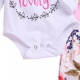 thumbnail image 4 of Bullpiano Newborn Infant Baby Girl 4PCS Clothes Romper Pants Set Outfits Cute Baby Clothes Cute Baby Girl Clothes 0-24M, 4 of 9