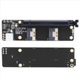 thumbnail image 2 of 6X Adaptateur 2 Ports SlimSAS 8i X2 vers PCIe 4.0 X16 Emplacement Carte SFF8654 Riser Carte GEN4 pour Carte Graphique Réseau GPU, 2 of 6