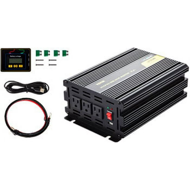 VEVOR 2000-Watt Power Inverter Modified Sine Wave Inverter DC 12-Volt with  LCD Display Remote Controller LED Indicator ZXN2KW12-120C7UJKV9 - The Home  Depot