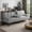 Light Gray, variant on Walsunny Futon Sofa Bed with Hidden Cup Holders, Modern Convertible Folding Futon Couch with 3-Angle Adjustment for Living Room, Small Space, Black