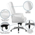 thumbnail image 6 of Flash Furniture Hansel High Back Traditional Tufted White LeatherSoft Multifunction Executive Swivel Ergonomic Office Chair with Arms, 6 of 13