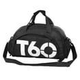 thumbnail image 3 of Bolsa de lona para gimnasio kusrkot con Compartimento para zapatos mochila ligera bolso de mano Blanco, 3 of 8