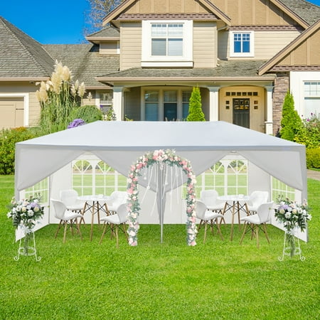 Ktaxon 10 x20  Canopy Wedding Party Tent Sun Shelter Pavilion with 6 Sidewalls