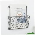 thumbnail image 3 of Wall Mounted Magazine Rack, Newspaper Bookcase Storage Rack Black Wire Metal Basket Decorative Rack, 3 of 5
