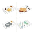 thumbnail image 2 of Yuarrent Bandeja de servicio transparente a prueba de derrames, de postre de café decorativo acrílico a prueba de derrames con asa, Barra de herramientas, 2 of 6
