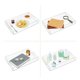 thumbnail image 5 of Inteprter Bandeja de servicio transparente a prueba de derrames, de postre de café decorativo acrílico a prueba de derrames con asa, organización Barra de herramientas Inteprter HA033548-00, 5 of 6