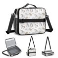 thumbnail image 5 of Unicorn and Cloud White Pattern Insulated Lunch Bag with Shoulder Strap and Bottle Holder,Bento School Lunch Bag Box,11x9.5x3.5 Inches, 5 of 5