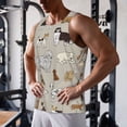 thumbnail image 5 of Lsque Dog Animal Pattern Mens Tank Tops Muscle Athletic Quick Dry Sleeveless Workout Fitness T Shirts Beach Tank Top, Loose-fit Sleeveless Shirt for Men-X-Large, 5 of 7