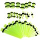 thumbnail image 1 of de estiramiento de calibre de oído de 36 piezas, conos acrílicos + tapones Verde cro Zulema Ear Gauges Stretching Kit, 1 of 8