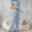 Blue, variant on Tqcoqu Women's Pajama Set Lace Ruffle Sleeve Top and Long Pants 2 Piece Cute Solid Color Sleepwear Lounge Sets with Bowknot,Beige Women's S-XL