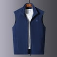 thumbnail image 3 of Bcfgryg Mens Casual Trend Fleece Warm Vest Solid Color Loose Coat Lightweight Men's Jacket For Hiking Blue XXXL, 3 of 3