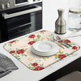 thumbnail image 3 of Pioneer Flower Floral Print Pattern Dish Drying Mat for Kitchen 1 Pack, Ultra Absorbent Microfiber Dishes Drainer Mats,16"x18", 3 of 6