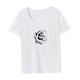 thumbnail image 4 of Camiseta de verano suave y elegante con cuello redondo para mujer, para mochilero en la calle, vacaciones, 4 of 7