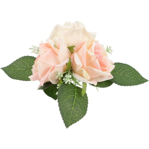 STOBOK Multi Color Simulation Flowers for Cake Decorating Fabric Cupcake Toppers for Party Decor 3.0 Inches