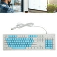 thumbnail image 4 of Wired Keyboard, 104 Keys Quick Response Mechanical Switch Gaming Keyboard  for Desktop Laptop Brown SwitchBlue White Keycaps,Red SwitchBlue White Keycaps,Green Switch Black Keycaps, 4 of 7