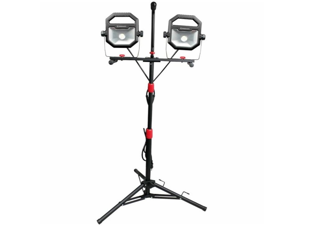 JobSmart 2,000 Lumen Twin SMT LED AC Portable Work Light with Tripod