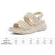 thumbnail image 2 of Sandals Women Wedge Open Toe Anti Slip para viajes al aire libre (36) Beige, 2 of 9