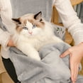 thumbnail image 3 of Cat Sling Soft Flannel Apron Polyester Material Adjustable Straps Holes for Nail Cutting Sleeping Petting Bath Towel Multifunctional All Cat Sizes, 3 of 3