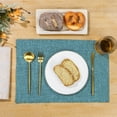 thumbnail image 6 of Woven Fabric Placemats Set of 4 Heat Resistant Place Mats Non Slip Washable Double Layer Cloth Placemats Reversible Table Mats Kitchen Dining Table Decor, 6 of 9
