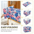 thumbnail image 2 of Yayeee Collapsible Cube Storage Bin with Lid Fabric Closet Decorative Basket with Handles, Pink Flowers Pattern, 2 of 7