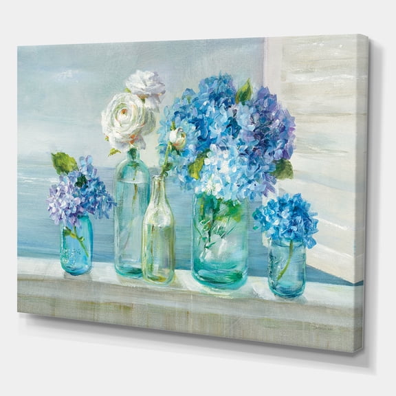 Designart 'Coastl Flowers Bouquets' Nautical & Coastal Canvas Art