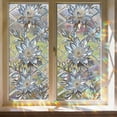 thumbnail image 4 of Window Privacy Film, Stained Glass Decorative Static Cling, Removable Laser Sun Blocking Vinyl Covering,Frosting Window Film for Home Kitchen Living Room,17.7"x39.4", 4 of 5