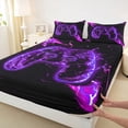 thumbnail image 3 of Manfei Game Twin Sheet Set,Modern Gamepad,Purple Black,3-Piece Microfiber, 3 of 7