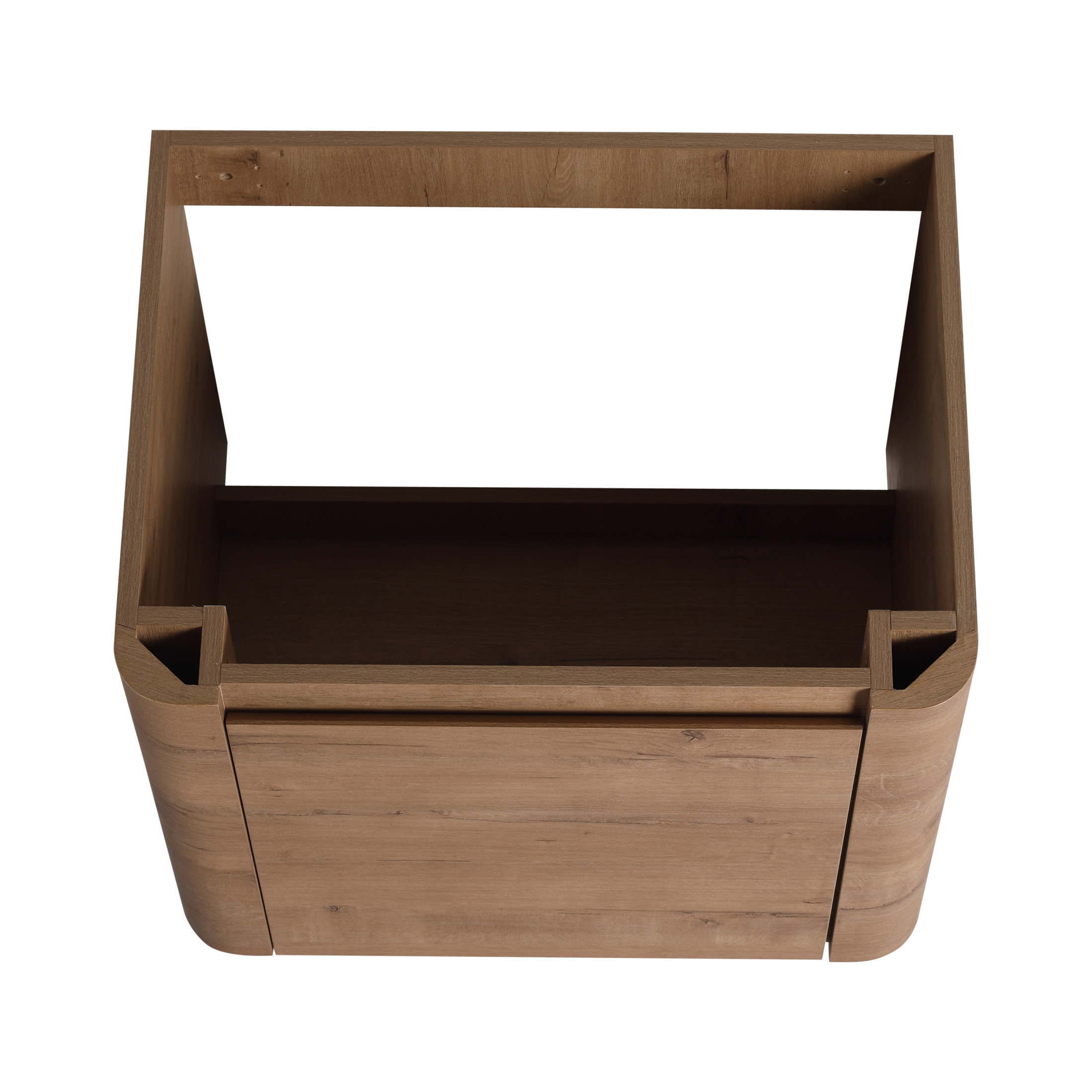 Noble House 24" Floating Bathroom Vanity with Ceramic Sink, Plywood Soft-Close Door, Rounded Edges, Imitative Oak