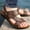 Brown, variant on Maoxin Women's Sandals Men's Fashion Casual Beach Spring And Summer New Breathable Thick Soled Sandals Platform Sandals Women Black 41
