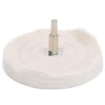 thumbnail image 1 of White cloth polishing disc, flat, cotton, for mirror surface, with handle, 100 mm, 1 of 4