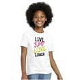 thumbnail image 5 of Live Laugh Love Inspirational Cute Girls Kids T Shirt Tees Teen Brisco Brands L, 5 of 6