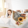 thumbnail image 4 of jejeloiu Highland Cow Sunflower 7-Piece Twin Bedding Sets Kids,Floral Farm Print Bedding Comforter Set,Reversible, 4 of 7