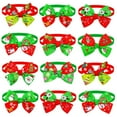Lushas Christmas Pet Bow Tie Bow Tie Snowflake Snowman Hat Reindeer