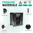 thumbnail image 3 of Matte Black Pocket Door Lock Privacy Pocket Door Hardware Pocket Door Handles, Pocket Door Lock Latch with Pull 2-3/4’’x2-1/2’’ for 1.38’’-1.77’’ Thickness Door, 3 of 12