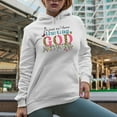 thumbnail image 2 of I'm Just Out Here Trusting God with Hand Drawn Flowers & Leopard Print Art Merch Gift, White Hooded Sweatshirt or Hoodie, 2XL, 2 of 5