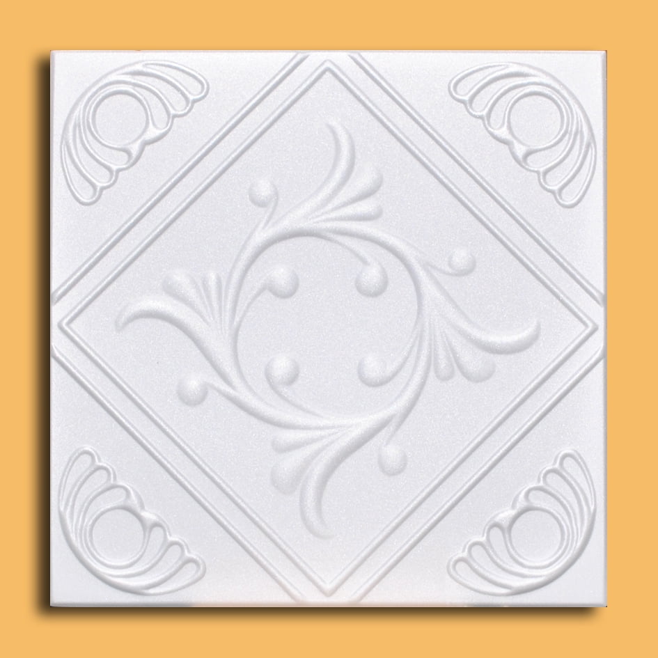 White Styrofoam Ceiling Tile (Package of 8 Tiles) same as