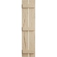 thumbnail image 3 of Ekena Millwork 11 1/2"W x 66"H Rustic Two Board Spaced Board-n-Batten Hand Hewn Faux Wood Shutters (Per Pair), Primed Tan, 3 of 12