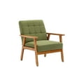 thumbnail image 3 of ARCTICSCORPION Mid-Century Tufted Armchairs with Side Table, Green Linen, (Set of 2), 3 of 8