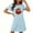 Blue, variant on Womens Halloween Shirts Short Sleeve Casual Fashion for All Seasons