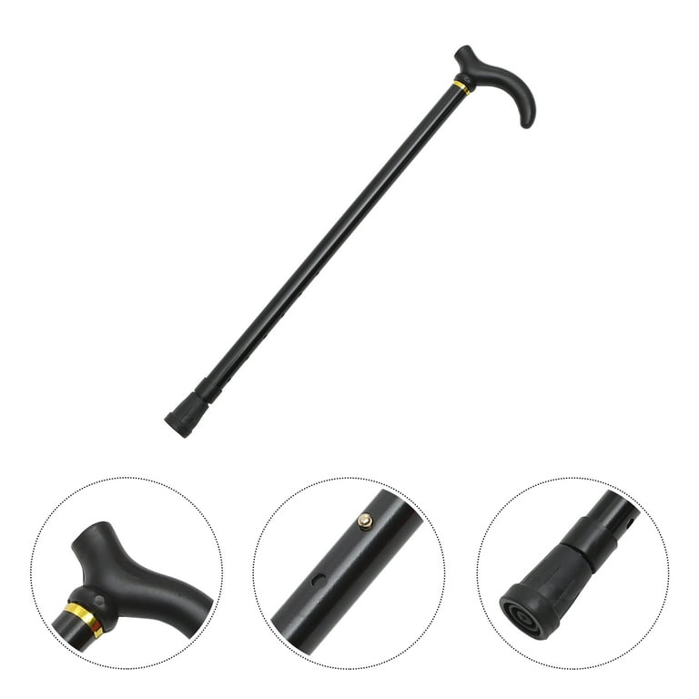 RMS Folding Cane - Foldable, Adjustable, Lightweight Aluminum Offset  Walking Cane - Collapsible Walking Stick with Ergonomic Derby Handle -  Ideal Daily Living Aid for Limited Mobility (Black) : : Health &  Personal Care