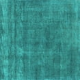 thumbnail image 1 of Ahgly Company Machine Washable Indoor Square Oriental Turquoise Blue Industrial Area Rugs, 3' Square, 1 of 4