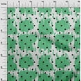thumbnail image 3 of oneOone Cotton Jersey Green Fabric Polka Sewing Fabric By The Yard Printed Diy Clothing Sewing Supplies 58 Inch Wide, 3 of 6