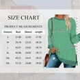 thumbnail image 2 of SWQZVT Long Sleeve Shirts for Women Fall Tops Fashion T Shrts Crew NeckColor Block Casual Tunic Tops Side Split Lightweight Pullover Sweatshirts Green Size L, 2 of 8