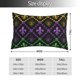 thumbnail image 2 of Fotbe Mardi Gra Geometric Funda de Almohada Decorativa Estilo Occidental, Lujo en Algodón, Fundas para Almohadas King, Cojín Estampado para Decoración del Hogar-20"x30", 2 of 6