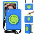 thumbnail image 2 of Feishell Case for iPad 9th/8th/7th Gen 10.2 inch 2021/2020/2019 with Screen Protector,Shockproof Rugged 360 Rotatable Folding Handle Kickstand Kids Friendly EVA Case Cover with Shoulder Strap,Blue, 2 of 8