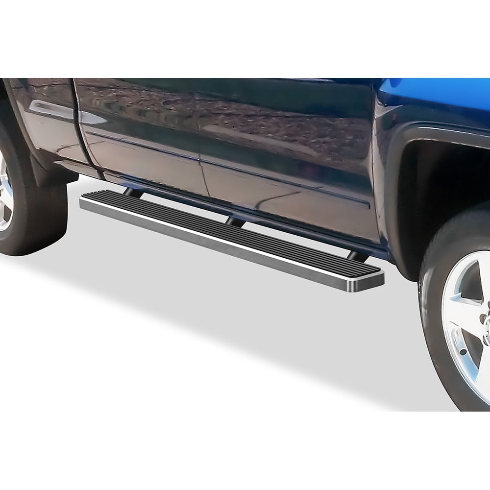 APS iBoard Running Boards 5 inches Compatible with Chevy Silverado GMC Sierra 1500 2001-2013 Running Boards For 2013 Chevy Silverado 1500 Crew Cab