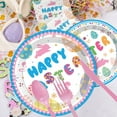 thumbnail image 6 of HongHeng Clearance Under $2.00 Easter Bunny Eggs theme Party Sets Disposable Paper Plates Tissue Paper Cups Flags Tablecloth Sets, 6 of 6